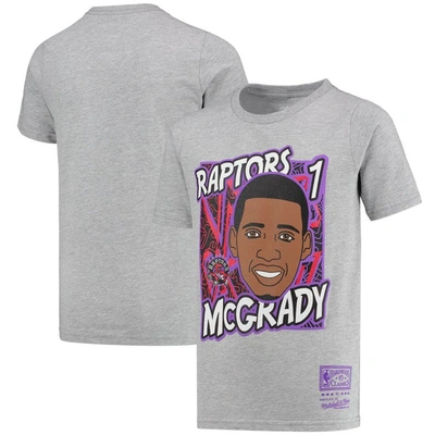 Mitchell & Ness Kids' Youth  Tracy Mcgrady Gray Toronto Raptors Hardwood Classics King Of The Court Player