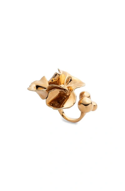 Sterling King Delphinium Open Ring In Gold