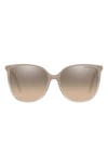 Tiffany & Co 57mm Gradient Square Sunglasses In Satin/ Brown Gr Silver