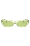 Valentino 53mm Rectangular Sunglasses In Green