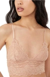 Free People Intimately Fp Everyday Lace Longline Bralette In Tuscany
