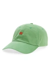 Acne Studios Womens Green Cunov Logo-embroidered Cotton Baseball Cap