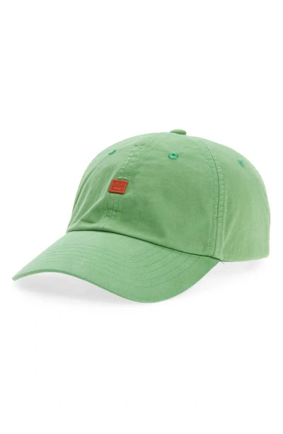 Acne Studios Womens Green Cunov Logo-embroidered Cotton Baseball Cap In Green