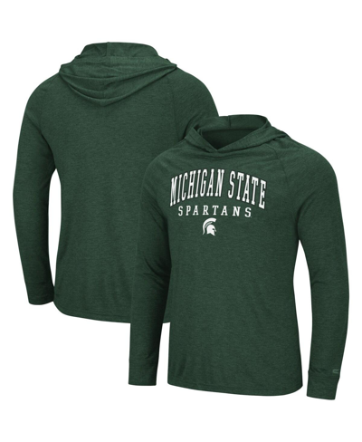 Colosseum Men's  Green Michigan State Spartans Campus Long Sleeve Hooded T-shirt