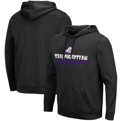 Colosseum Black Tcu Horned Frogs Lantern Pullover Hoodie