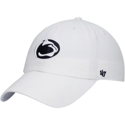 47 ' White Penn State Nittany Lions Clean Up Logo Adjustable Hat