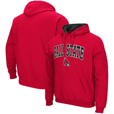 Colosseum Cardinal Ball State Cardinals Arch And Logo Pullover Hoodie