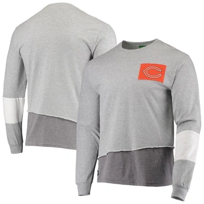 Refried Apparel Heather Gray Chicago Bears Sustainable Angle Long Sleeve T-shirt