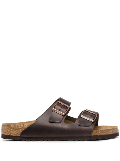 Birkenstock Slippers And Clogs Leather In Brown
