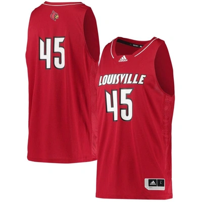Adidas Originals Adidas #45 Red Louisville Cardinals Swingman Basketball Jersey
