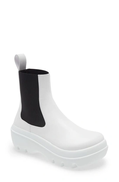 Proenza Schouler Storm Leather Chelsea Boots In 101 White
