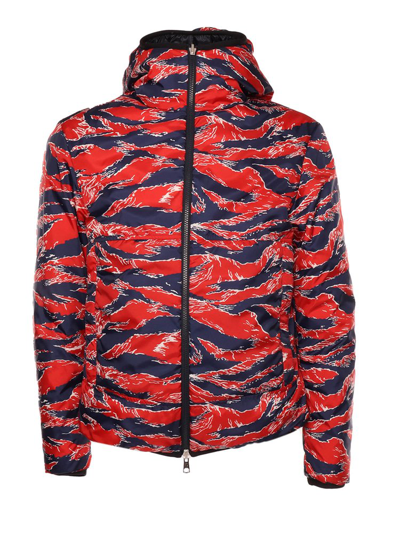 Moncler Bressay Graphic-print Shell-down Hooded Puffer Jacket In Multi-colour