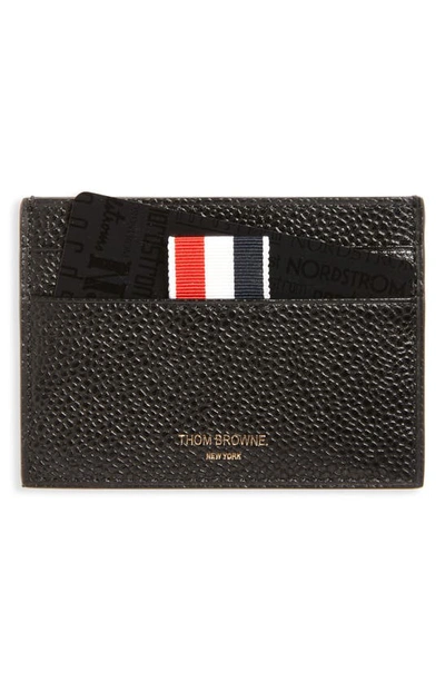 Thom Browne Calfskin Classic Card Case In Black