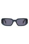 Prada Runway 49mm Rectangle Sunglasses In Blue Crystal