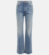 Khaite Danielle High Waist Straight Denim Jeans In Blue