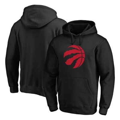 Fanatics Branded Black Toronto Raptors Icon Primary Logo Fitted Pullover Hoodie