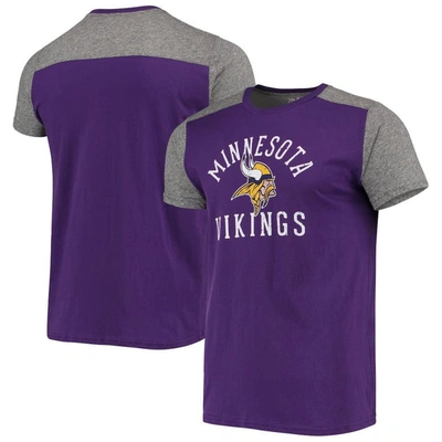 Majestic Threads Purple/gray Minnesota Vikings Field Goal Slub T-shirt