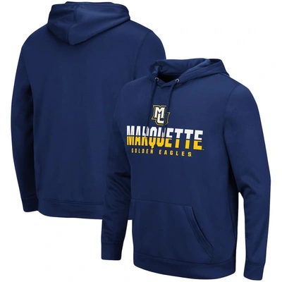 Colosseum Navy Marquette Golden Eagles Lantern Pullover Hoodie