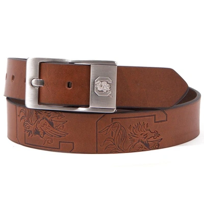 Eagles Wings South Carolina Gamecocks Brandish Leather Belt In Brown