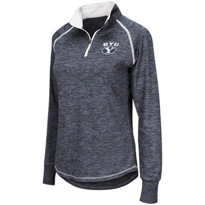 Colosseum Navy Byu Cougars Bikram Quarter-zip Pullover Jacket