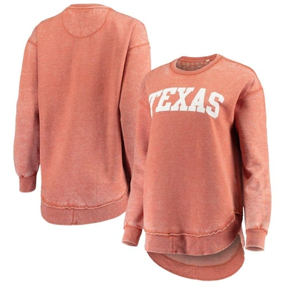 Pressbox Texas Orange Texas Longhorns Vintage Wash Pullover Sweatshirt In Burnt Orange