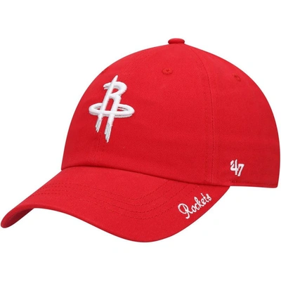 47 ' Red Houston Rockets Miata Clean Up Logo Adjustable Hat