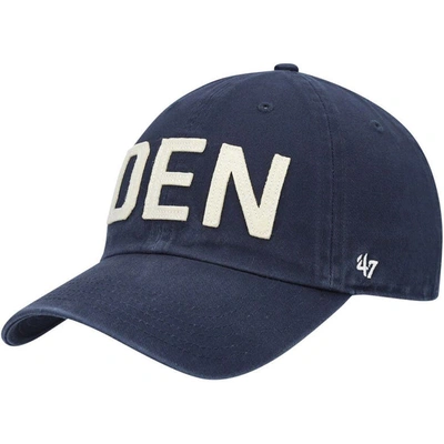 47 Brand '47 Navy Denver Broncos Finley Clean Up Adjustable Hat