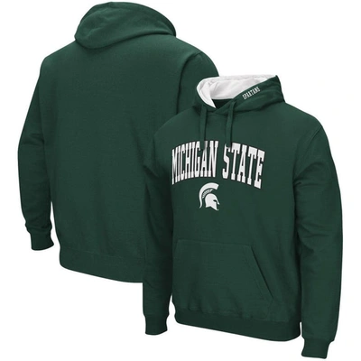 Colosseum Men's Green Michigan State Spartans Arch Logo 3.0 Pullover Hoodie