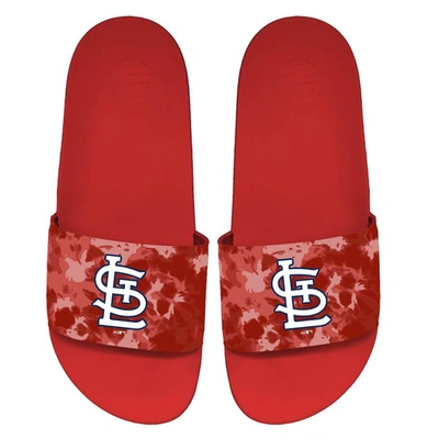 Islide Unisex  St. Louis Cardinals Acid Wash Motto Slide Sandals In Red