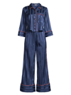Free People Pajama Party Sleep Set In Navy Peony In Multi