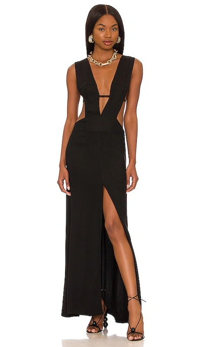 Cult Gaia Alondra Dress In Black Acetate