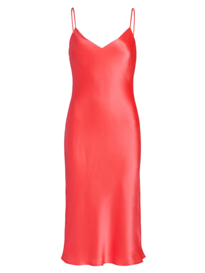 L Agence Jodie V Neck Slip Dress - Atterley In Pink