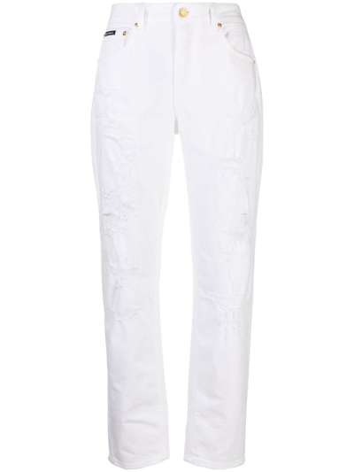 Dolce & Gabbana Dolce E Gabbana Womens White Cotton Jeans