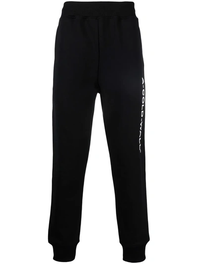 A-cold-wall* Essential Logo Print Cotton Sweatpants In Black