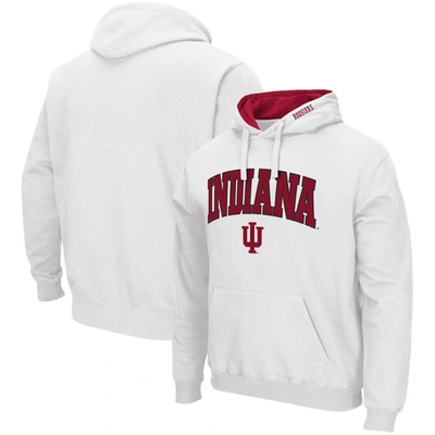 Colosseum Men's Indiana Hoosiers Arch Logo 3.0 Pullover Hoodie In White