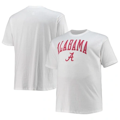 Champion Men's  White Alabama Crimson Tide Big And Tall Arch Over Wordmark T-shirt