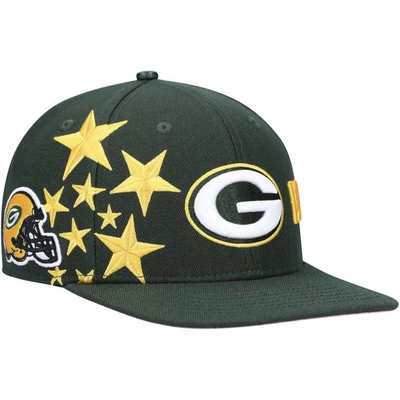 Pro Standard Men's  Green Bay Packers Green Stars Snapback Hat