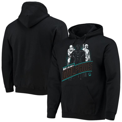 Junk Food Black Miami Dolphins Star Wars Empire Pullover Hoodie
