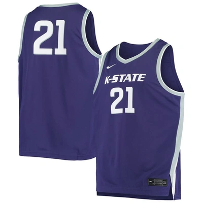 Nike #21 Purple Kansas State Wildcats Replica Basketball Jersey