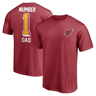Fanatics Branded Cardinal Arizona Cardinals #1 Dad T-shirt