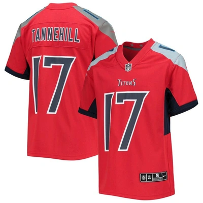 Nike Kids' Youth  Ryan Tannehill Red Tennessee Titans Inverted Team Game Jersey