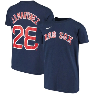 Nike Kids' Youth  J.d. Martinez Navy Boston Red Sox Player Name & Number T-shirt