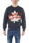 Dsquared2 Leaf Bros Knit Sweater In Blue