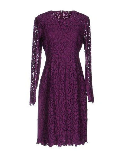 Elie Tahari Short Dresses In Purple