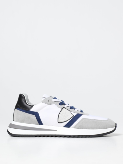 Philippe Model Tropez 2.1 Sneakers In White Suede And Fabric