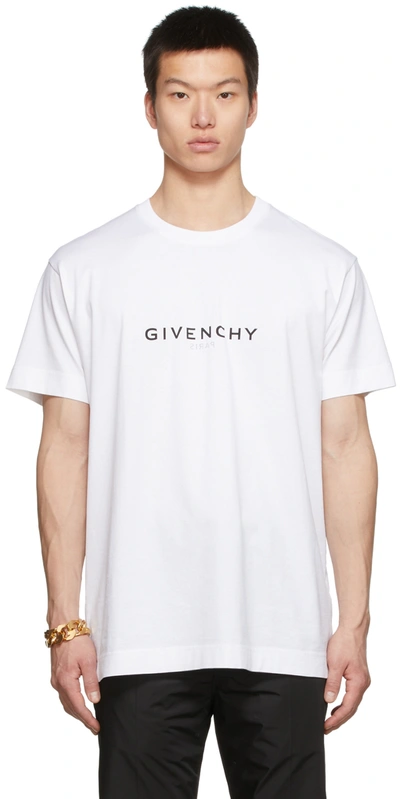 Givenchy Logo Short-sleeved Cotton T-shirt In White | ModeSens
