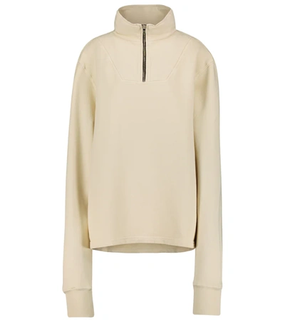 Les Tien Cotton Half-zip Sweatshirt In Ivory