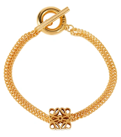 Loewe Anagram Chain-link Bracelet In Gold