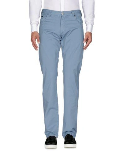 Armani Collezioni Casual Pants In Pastel Blue