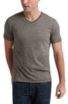 Lucky Brand Venice Burnout V-neck T-shirt In Grey